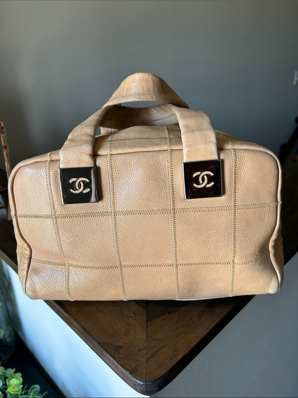 Chanel LAX Square Quilt Bowler Bag